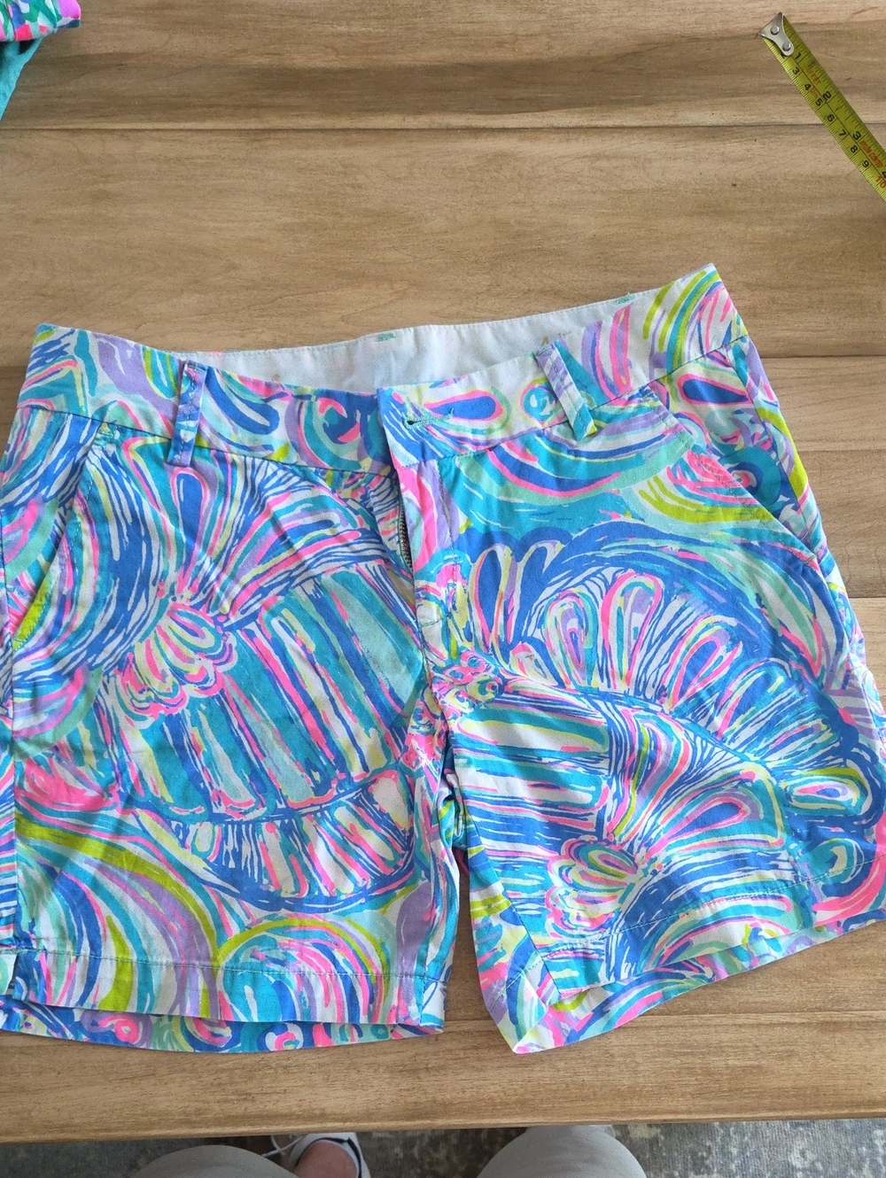Lilly Pulitzer Jayne Multicolor  Cotton Shorts in Blue, Pink, Purple and Lime